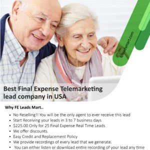 LOW COST FINAL EXPENSE LEADS Call Centers CPA